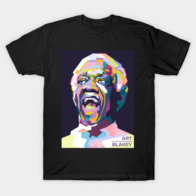 Abstract Popart Art Blakey in WPAP T-Shirt by smd90
